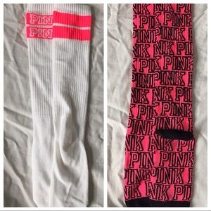 EUC Two pair knee socks Pink brand